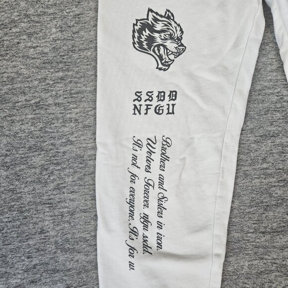 Darc Sport She Wolves White Fleece Sweatpants Jogger Women's Small 79 Of 500 - Picture 4 of 12